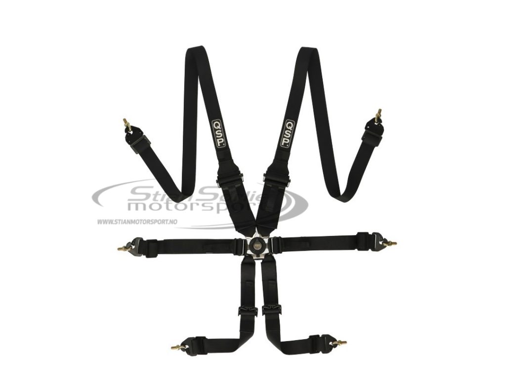 Bilbelte QSP 6-Punkt HANS Sort FIA 2" Endurance- Bestillingsvare