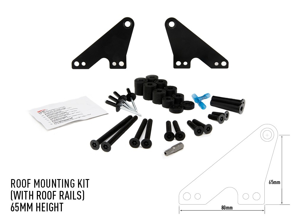 LAZER feste for takmontering for biler med rails, 65mm høy - Bestillingsvare