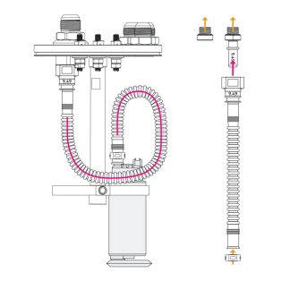 In-tank monteringssett bensinpumpe for E85 8,4-10mm (single pump)