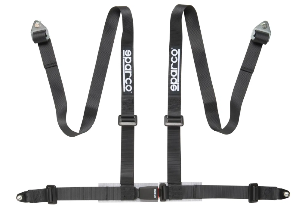 Bilbelte Sparco 4-punkt, 2" Gategodkjent Sort