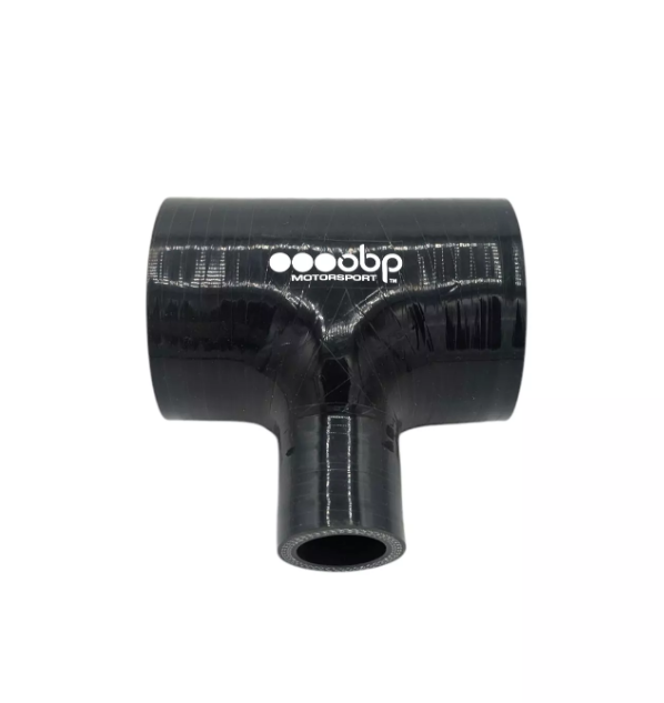 Silikon T-Stykke 1" (25mm) Uttak Sort, OBP