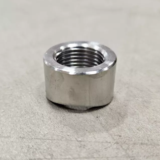 Kobling Sveisestykke buet M18x1,5 rustfritt stål (Hungjenget) (Lambdaplugg), Rustfri