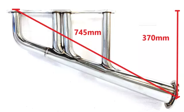 Grenrør Small Block Chevy (SBC) "Lake pipes" - Bestillingsvare - Bilde 3
