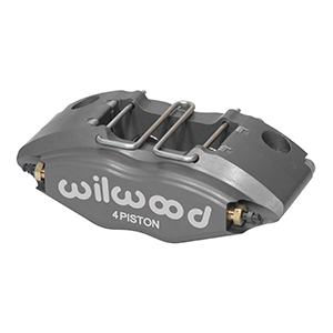 Bremsecaliper WILWOOD, 4-Stemplet, POWERLITE, Radial Mount, Universal, Pad: 7912, Grå(skive 0.86in)