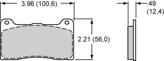 Bremseklosser Wilwood 7812, 150-45-7812K, BP-45, Non-Bedded (Shortcar) - Bestillingsvare