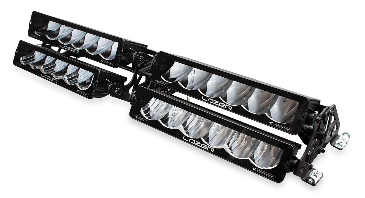 LAZER kit 4 x Carbon-6 lamper m/feste - Bestillingsvare