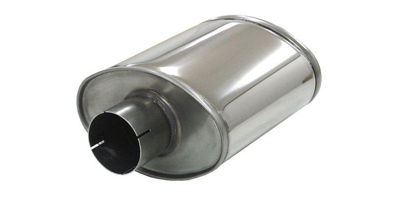 Lyddemper 3" (76mm) Oval, L250mm B 230mm H 140mm, Rustfritt