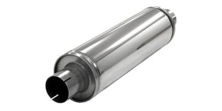 Lyddemper 2 1/2" (63mm) Rund, L 420mm o.Ø. 125mm, Rustrfitt