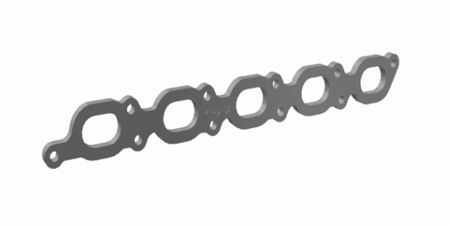 Eksosmanifold-flens "White engine" 5-syl – ulegert stål, 10mm - Bestillingsvare