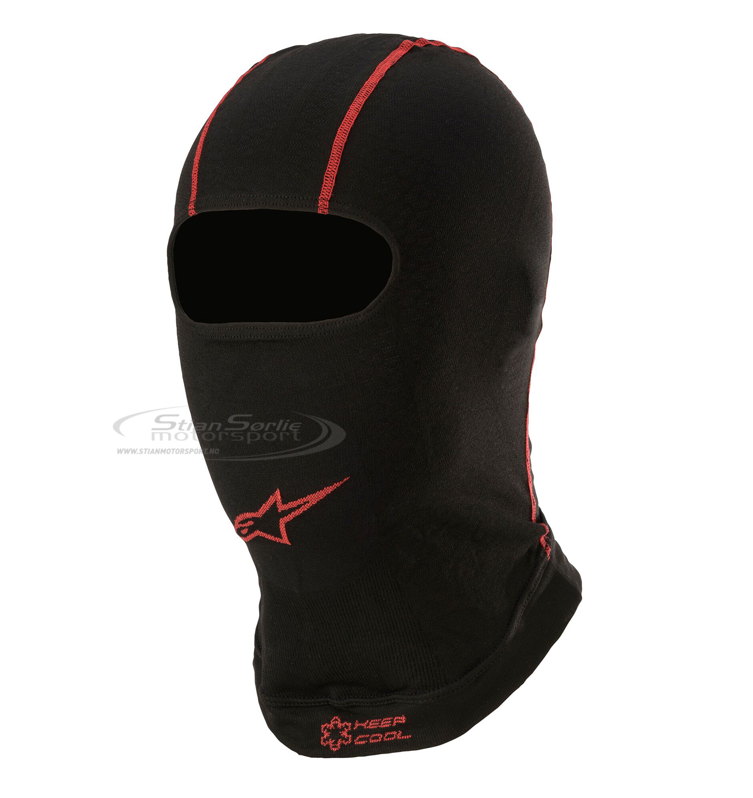 Undertøy Alpinestars KX Balaclava V2 Summer Sort, Rød Ikke Brannsikker, til karting