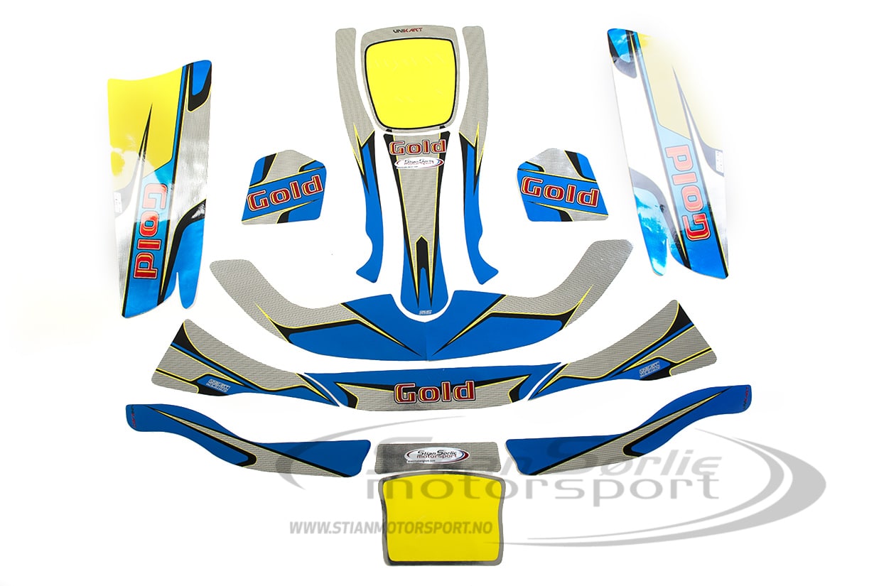 Gold Kart Dekal sett for XTR14 GTR Norwegian edition