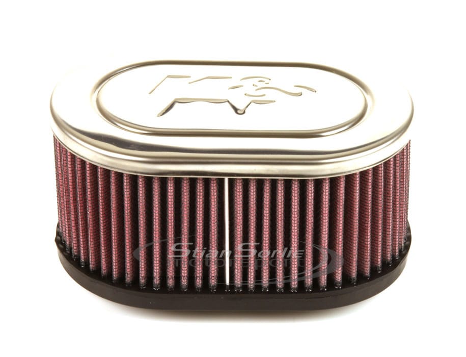 K&N Powerfilter 54mm(x2) (L76mm, o.Ø.102mm) Spesial, Chrome Top