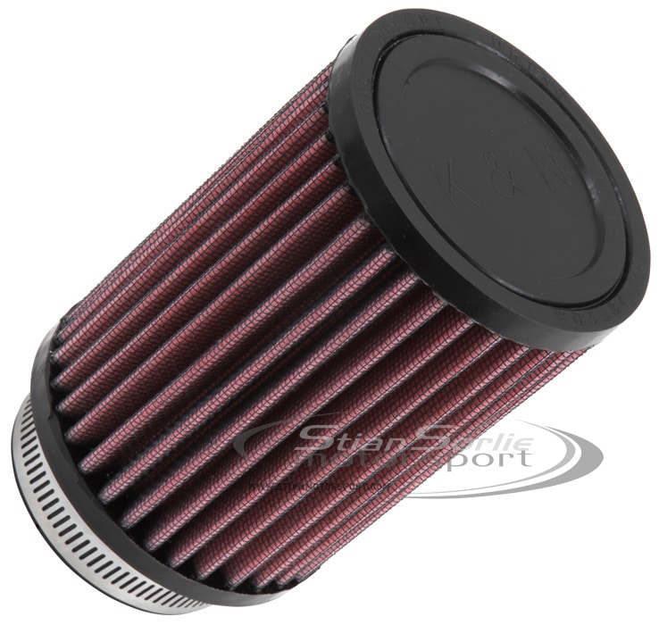 K&N Powerfilter 64mm (L127mm, o.Ø.89mm) Rett, Rubber Top - Bestillingsvare