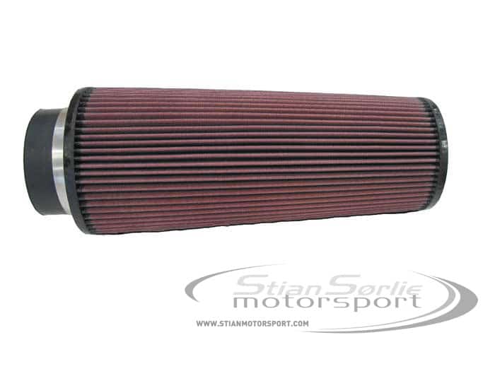K&N Powerfilter 102mm (L356mm, o.Ø.152mm) Konisk, Rubber Top