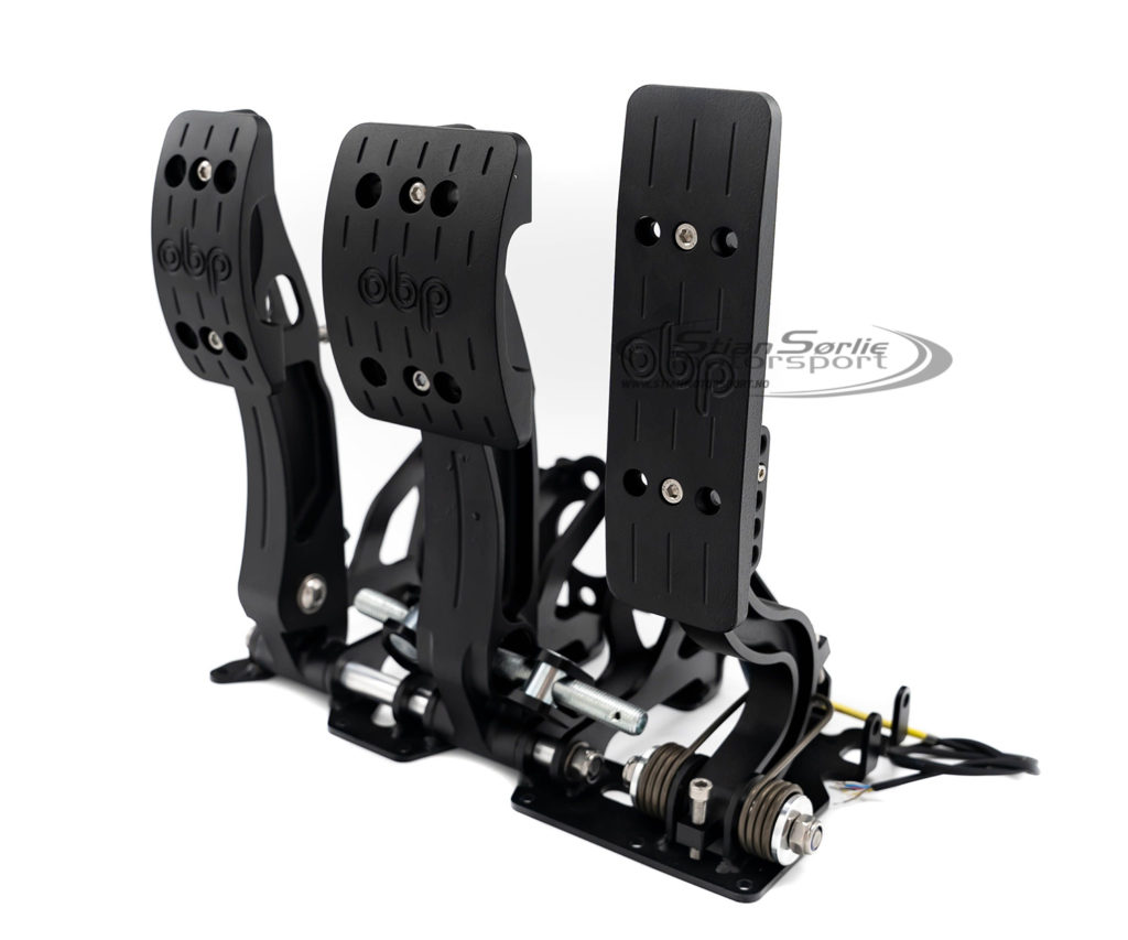 Pedalboks OBP Racing Series, 3-Pedal, Pumper Fra Fører, Gulvmontert, Sort- Bestillingsvare