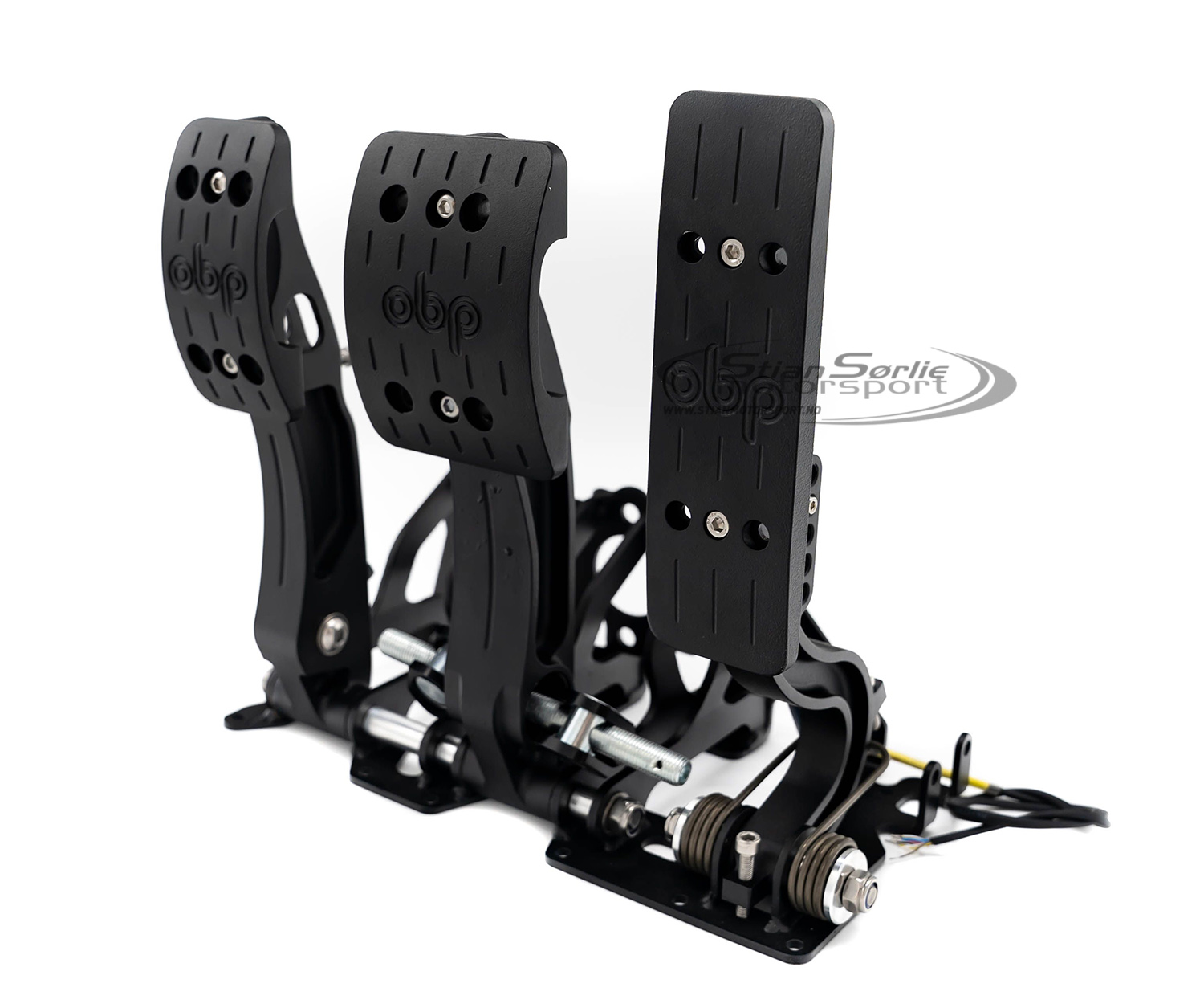 Pedalboks OBP Racing Series, 3-Pedal, Pumper Fra Fører, Gulvmontert, Sort- Bestillingsvare