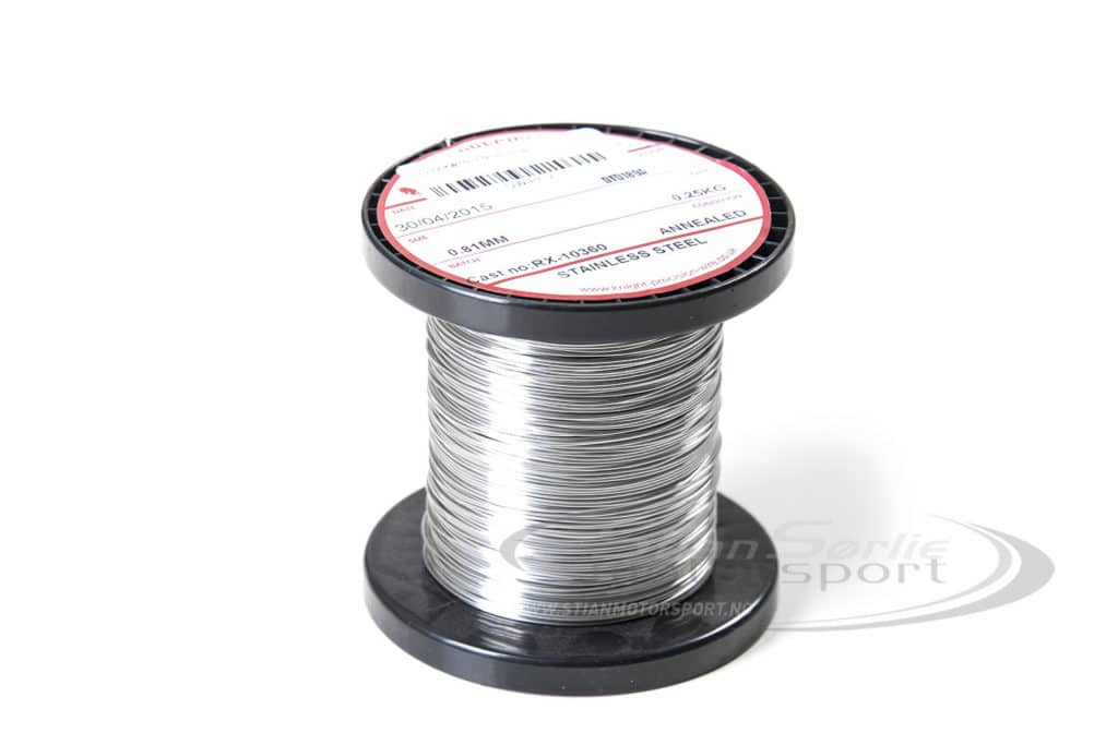 Låsewire i rustfritt, 0,8mm på rull av 0,25kg