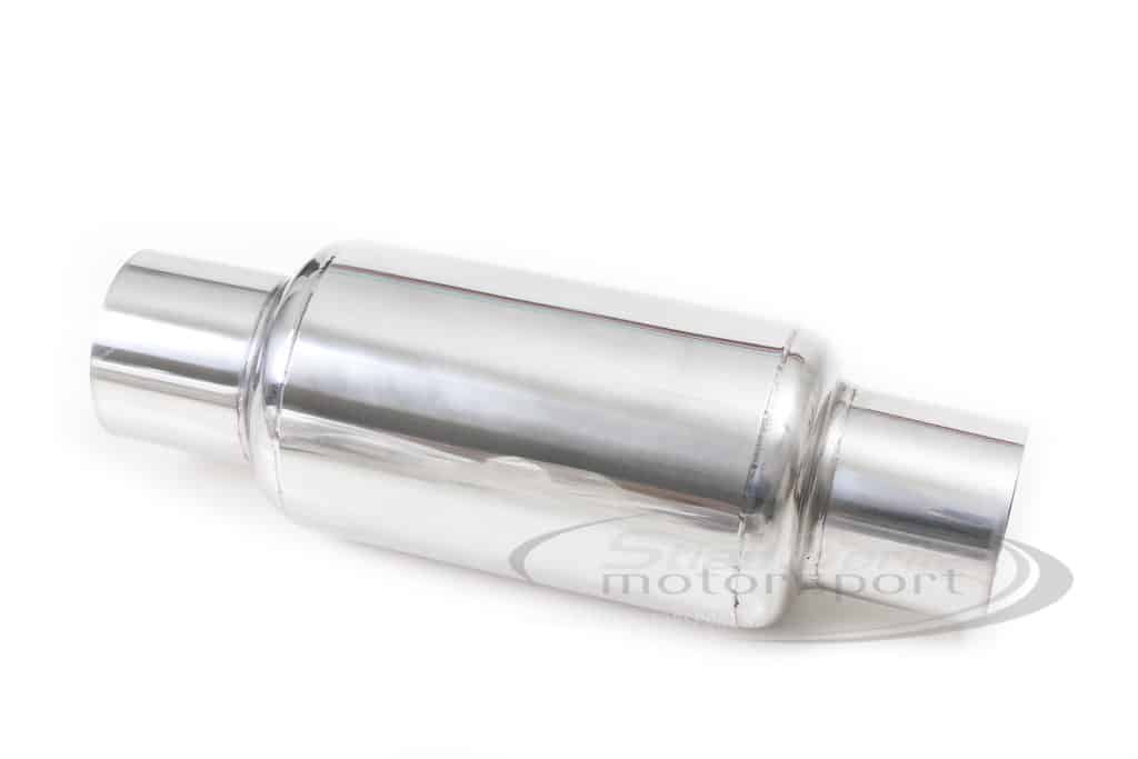 Lyddemper 2 1/2" (63mm) Rund, L430mm o.Ø. 102mm, Rustfritt